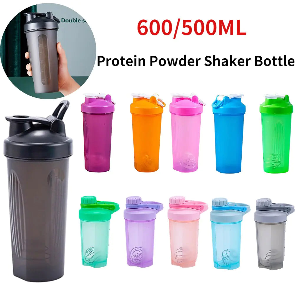 600ml Portable Protein Powder Shaker Bottle