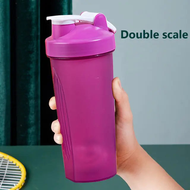 600ml Portable Protein Powder Shaker Bottle