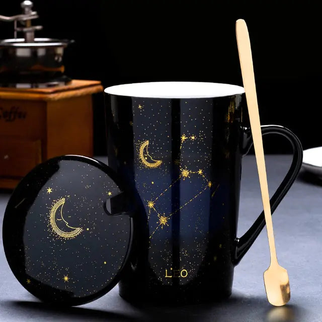 12 Constellations Creative Mugs With Spoon