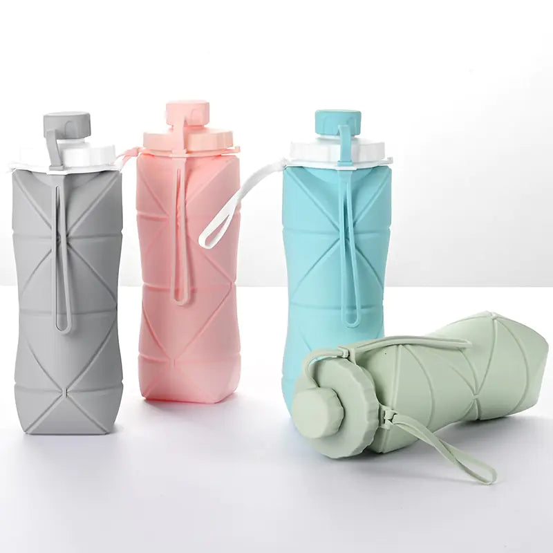 600ml Folding Silicone Water Bottle