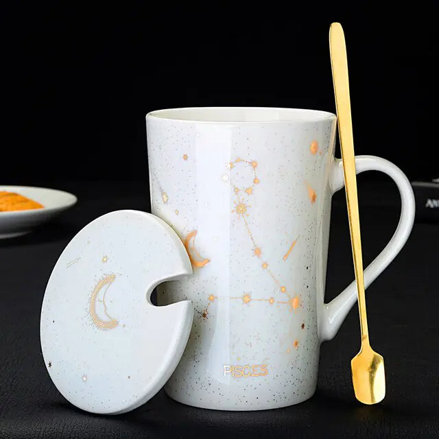 12 Constellations Creative Mugs With Spoon